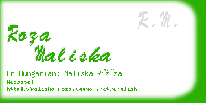 roza maliska business card